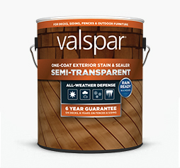 Valspar® Semi-transparent one gallon.